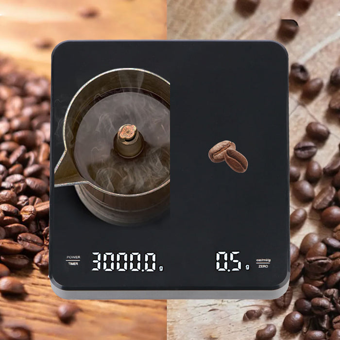 With Timing Digital Display Electronic Scale USB Charging Touch Key Coffee Scale Bakery Electronic Scale 3kg/0.1g