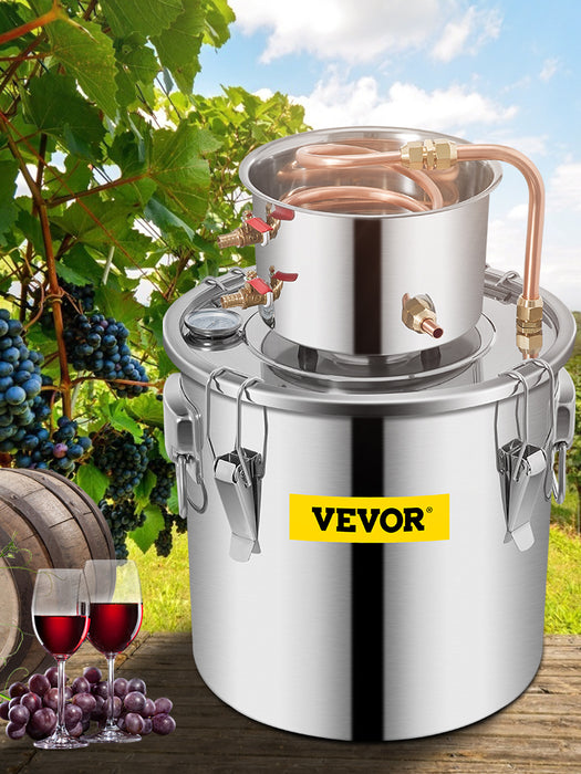 VEVOR 3 5 8 Gal Alcohol Distiller Machine Moonshine Apparatus Beer Brewing Equipment DIY Wine Dispenser Kit for Home Appliance